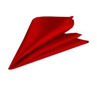 WedDecor Solid Deep Red Satin Pocket Square for Men - Handkerchief for Suit, Formal Wear, Wedding Gift, Prom, Party - Unisex Fashion Plain Pocket Hankies, Silky Pocket Square, 1pc