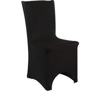 WedDecor Spandex Black Chair Cover Stretch Fabric Removable Washable Protective Chair Slipcovers For Weddings Banquets Ceremony Hotel Dining Parties Decor, 10pcs