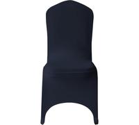 WedDecor Spandex Chair Cover Stretch Fabric Removable Washable Protective Chair Slipcovers For Weddings Banquets Ceremony Hotel Dining Parties Decor, Navy Blue, 50pcs