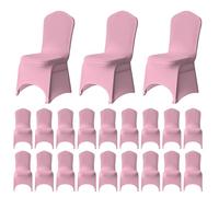 WedDecor Spandex Chair Cover Stretch Fabric Removable Washable Protective Chair Slipcovers For Weddings Banquets Ceremony Hotel Dining Parties Decor, Baby Pink, 50pcs