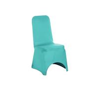 WedDecor Spandex Chair Cover Stretch Fabric Removable Washable Protective Chair Slipcovers For Weddings Banquets Ceremony Hotel Dining Parties Decor, Turquoise, 10pcs