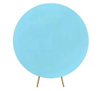 WedDecor Spandex Round Backdrop, Fabric Photography Background, Wrinkle Free, Fabric for Easy to Fit Circular Frame, for Weddings, Parties, Baby Showers, Events - Baby Blue - 180cm Diametre