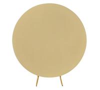 WedDecor Spandex Round Backdrop, Fabric Photography Background, Wrinkle Free, Fabric for Easy to Fit Circular Frame, for Weddings, Parties, Baby Showers, Events - Champagne - 220cm Diametre
