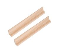 WedDecor Square Shaped Letter Tile 45cm Natural Wood Dominoes Rack Replacement Piece Holder Lightweight Mahjong Rack Alphabet Trays for Word Games, DIY Craft & Spelling Practice (Pack of 2)