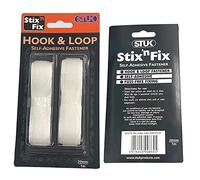 WedDecor Stix'n'Fix Self Adhesive Hook And Loop Tape, Stick on Sticky Strips Tape, 20mm Width Strong Glue Hook & Loop Fastener Tape, For Home & Office Use, White, 1 Metre