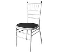 WedDecor Stretch Chair Seat Covers Spandex Dining Chair Pad Slipcovers for Chiavari, Removable Washable Elasticated Cushion Protectors Kitchen Chair Seat Pad Protector, Black 100pcs