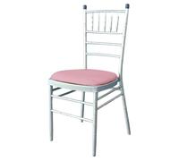 WedDecor Stretchable Chair Seat Covers Spandex Dining Chair Pad Slipcovers for Chiavari, Removable Washable Elasticated Cushion Protectors Kitchen Chair Seat Pad Protector, Baby Pink, 50pcs