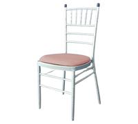 WedDecor Stretchable Chair Seat Covers Spandex Dining Chair Pad Slipcovers for Chiavari, Removable Washable Elasticated Cushion Protectors Kitchen Chair Seat Pad Protector, Rose Gold, 10pcs