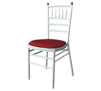 WedDecor Stretchable Chair Seat Covers Spandex Dining Chair Pad Slipcovers for Chiavari, Removable Washable Elasticated Cushion Protectors Kitchen Chair Seat Pad Protector, Red, 100pcs