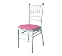 WedDecor Stretchable Chair Seat Covers Spandex Dining Chair Pad Slipcovers for Chiavari, Removable Washable Elasticated Cushion Protectors Kitchen Chair Seat Pad Protector, Rose Pink, 10pcs