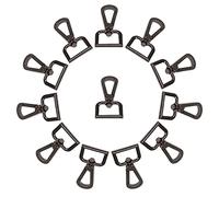 WedDecor Swivel Clasps Detachable Keyring Fastener Metal Lobster hook with D-Ring for Keychains, Bags, Purses, Handbag, DIY Craft Hardware,18mm, Gunmetal, 2pcs