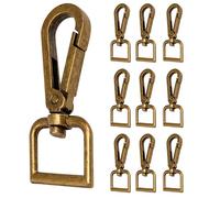 WedDecor Swivel Clasps Detachable Keyring Fastener Strap Metal Lobster hook with D-Ring for Keychains, Bags, Webbing Strap, Backpack, Purses, Handbag, Pet Collars, DIY Craft, Bronze, 20mm, 1pc