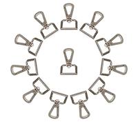 WedDecor Swivel Clasps Detachable Keyring Fastener Strap Metal Lobster hook with D-Ring for Keychains, Bags, Webbing Strap, Backpack, Purses, Handbag, Pet Collars, DIY Craft, Silver, 20mm, 5pcs