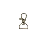 WedDecor Swivel Claw Clasps Trigger Metal Clip Lobster Hook with Keyring for Keychains, Bags Accessories, Webbing Strap, DIY Leather Craft, Silver, 15mm, 1pc