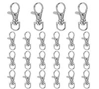 WedDecor Swivel Clip Trigger Snap Lobster Claps Hook Buckle Fastener for Purse, Keychain, Straps, Backpack, Hanging Item, Bag Accessories, Silver, 10mm, 50pcs