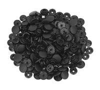 WedDecor T3 Matt Black No Sew Plastic Snap Buttons Set of 100 for Clothing, Sewing, DIY Crafting, Cloth Diapers, Blazers, Craft Projects, Jackets, Shirts, Snap Button Kit for Quick No-Sew Projects