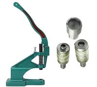 Weddecor T5 Size 20 (12.4mm) Kam Snap Buttons Fixing Die Tool Set with Green Hand Press Machine, Nappies, Kids Wear, Clothing Repair, DIY Projects, Fastening Clothes