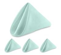 WedDecor Table Napkins Polyester 20 Inch Dining Table Napkins for Wedding, Banquet, Home, Hotel, Party, Events, Christmas, Hemmed Edges Lightweight & Machine Washable, 4pcs, Mint Green