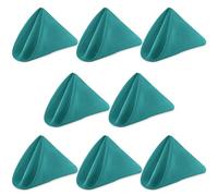 WedDecor Table Napkins Polyester 20 Inch Dining Table Napkins for Wedding, Banquet, Home, Hotel, Party, Events, Christmas, Hemmed Edges Lightweight & Machine Washable, 8pcs, Turquoise