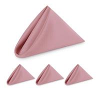 WedDecor Table Napkins Polyester 20 Inch Dining Table Napkins for Wedding, Banquet, Home, Hotel, Party, Events, Christmas, Hemmed Edges Lightweight & Machine Washable, 6pcs, Dusty Pink