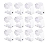 WedDecor Tablecloth Clips Plastic Table Skirt Holders With Hook And Loop Fastening Table Cloth Clips For Events Parties Banquets For Securing Covers & Skirts, 4.5cm x 2.5cm x 5.2cm, White, 12pcs