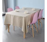 WedDecor Tablecloth Rectangular Polyester 260GSM Wrinkle-Resistant & Washable Table Cover For Dining, Wedding, Birthday Party, Events, Banquets, Outdoor Use, 170cm x 300cm, Beige