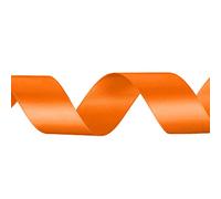 WedDecor Tangerine Orange Ribbon for Gift Wrapping, 3mm x 10 Metres Double Sided Polyester Satin Ribbon Roll for Christmas, Wedding, Crafting, Hair Bow, Sewing, Birthday Cake Decoration