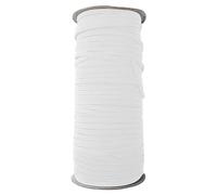 WedDecor Thick 5mm Flat Elastic Band for Sewing Threads for Dressmaking, Headbands, Trousers, Wig Bands, Arts, Crafts and DIY For Bracelet Making, Jewelry Making, Knitting, White, 2 Metres
