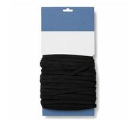 WedDecor Thick 7mm Flat Elastic Band for Sewing Threads for Dressmaking, Headbands, Trousers, Wig Bands, Arts, Crafts and DIY For Bracelet Making, Jewelry Making, Knitting, Black, 150 Metres