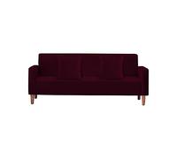WedDecor Thick Velvet Sofa Cover 3 Seater Crushed Couch Slipcover, Super Stretch, Non-Slip Soft Plush Sofa Furniture Protector for Living Room, Machine Washable, Wine Red, (195 x 230cm)