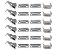 WedDecor Trouser Hook and Bar Fastener Closure for Trouser, Skirt, Jeans, Repair clothes, Art & Craft, DIY Project, Four Part Clasps, 8mm, Silver, 10pcs