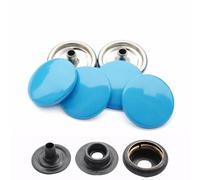 WedDecor Turquoise 15mm Press Studs Heavy Duty Metal Nickle Free 4 Parts Snap Fasteners Rivets Button for Leather Crafts, Jackets, Bags, Straps, Jeans, Clothes Repair - Pack of 10