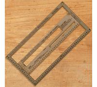 WedDecor UK Wooden Postal Parcel Template, Shipping Mail PIP Ruler with 3pcs Set for Large Letter, Small Letter and Parcel Checks, Royal Mail Pricing in Proportion Size Guide and Mail Gauge Tool