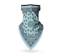 WedDecor Unisex Multifunctional Bandana Scarf with Ear Loop - Lightweight Cotton Headwear | Headwrap, Headband, Face Covering for Cycling, Hiking, Fishing - Washable & Reusable, Paisley