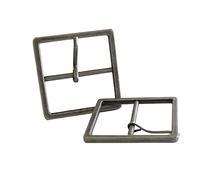 WedDecor Unisex Square Silver Shoe Buckle Prong Pin, Metal Clip Buckle Replacement, Adjustable Fastener, Lightweight, Durable for Sandals, Fashion Accessories, Leathercrafts, 41mm, 2pcs