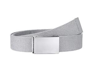 WedDecor Unisex Webbing Belt Fits 26-51 Inches Army Combat Style Cotton Fabric Canvas Material With Shiny Silver Buckle Slide Catch Clamp for Casual Wear