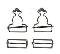 WedDecor Universal 40mm Metal Clip Buckles - Overall Buckles with Sliders for Children’s Overalls, Maternity Wear, Pinafore Dresses, Bags, Jumpsuits & DIY Sewing Projects, Gunmetal, 10pcs