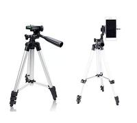 WedDecor Universal Mini Tripod Stand Support with 3 Way Swivel Pan Head Automatic Lock for DSLR, SLR, Digital Cameras, Mobile Phone Photography, Black