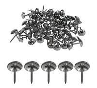 WedDecor Upholstery Tacks Nails Round Head Stud Decorative Thumbtacks Nail Pins For Furniture, Wood Sofa, Chair, Carpet, DIY Projects, 15mm x 9mm, Chrome Silver, 50pcs