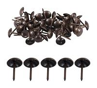WedDecor Upholstery Tacks Nails Round Head Stud Decorative Thumbtacks Nail Pins For Furniture, Wood Sofa, Chair, Carpet, DIY Projects, 15mm x 9mm, Bronze, 50pcs
