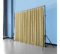WedDecor Velvet Backdrop Soft Fabric Photography Backdrop Curtains Gold 3M x 3M Shooting Props For Photo Studio Backgrounds, Weddings, Birthdays, Banquets, Special Events and Decoration Supplies