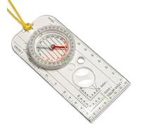 WedDecor Waterproof Acrylic Compass, Adjustable Declination Navigation Tool, Luminous Orienteering Compass Hiking with Magnifying Glass, Nylon Neck Lanyard for Camping, Survival, Map Reading