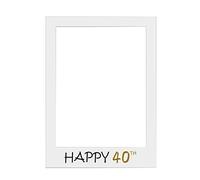 WedDecor Weddings Day Photo Booth Personalised Selfie Frame Party Gifts for Wedding, Birthday, Celebrations, Party Decoration 48 x 68 cm - Happy 40th