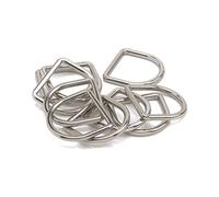 WedDecor Welded Metal D Ring Adjustable Fasteners, Durable Buckles for Belts, Purse, DIY Projects, Hand Bag, Webbing Strap, Dog Collars, 20mm, Silver, 10pcs