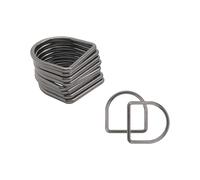 WedDecor Welded Metal D Ring Adjustable Fasteners, Durable Buckles for Hand Bag, Webbing Strap, Dog Collars, Belts, Purse, DIY Projects, 30mm, Gunmetal, 50pcs