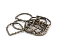 WedDecor Welded Metal D Ring Adjustable Fasteners, Durable Buckles for Hand Bag, Webbing Strap, Dog Collars, Belts, Purse, DIY Projects, 30mm, Bronze, 10pcs