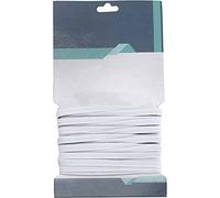 WedDecor White 12mm (1/2 inch) Flat Elastic Band for Sewing, 5 metres Long Braided Elastic Band Stretch Strap Spool, Soft Smooth Finish Elastic Cord for Sewing, Knitting, Clothing, Arts & Crafts