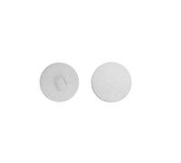 WedDecor White 13mm Aluminium Button Blanks, Cover Snaps, 50pcs