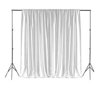 WedDecor White 190 GSM Blackout Backdrop Decorative Curtain Wedding Decoration Shiny Fabric for Christmas, Weddings, Parties, Events, Photography, Multiuse Backdrop Curtain, 3 Metres x 3 Metres