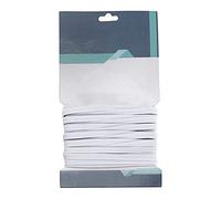 WedDecor White 3mm Flat Elastic Band for Sewing & Craft, 10 Metres Long Braided Elastic Band Stretch Strap Spool, Soft Smooth Finish Elastic Cord for Sewing, Knitting, Art & Craft, Clothing